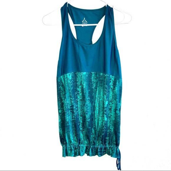 Aspire Teal Athletic Tank Top Size Large - Picture 1 of 6